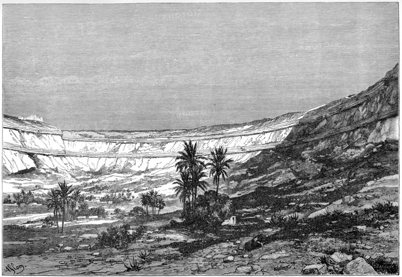 The Kasr-el-jebel Cirque, Syria, c1890. Artist: Charles Barbant