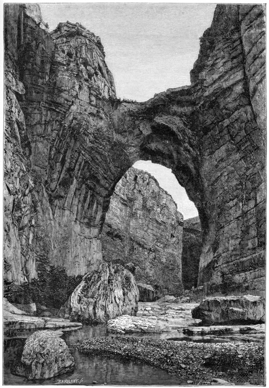 'The natural arch of Constantine', c1890. Artist: Barbant