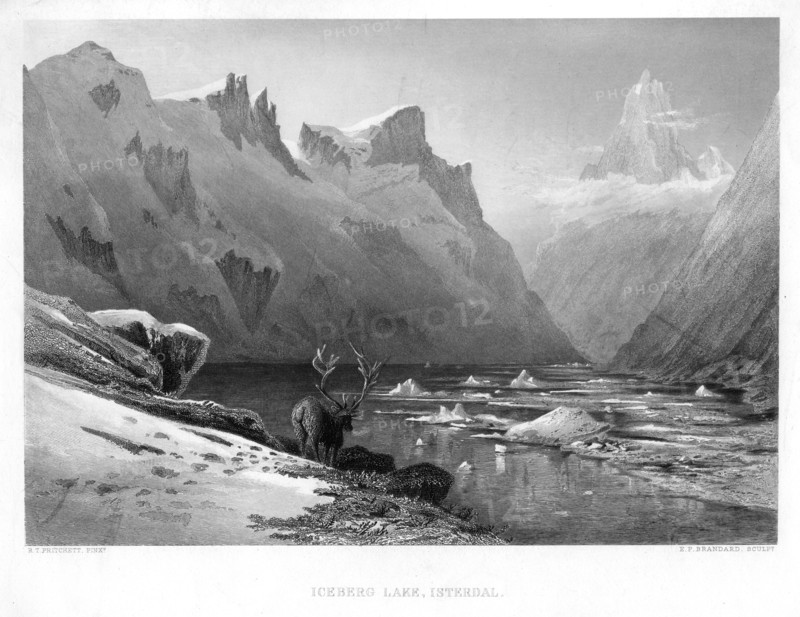 'Iceberg Lake, Isterdal', Norway, mid-late 19th century.Artist: Edward Paxman Brandard