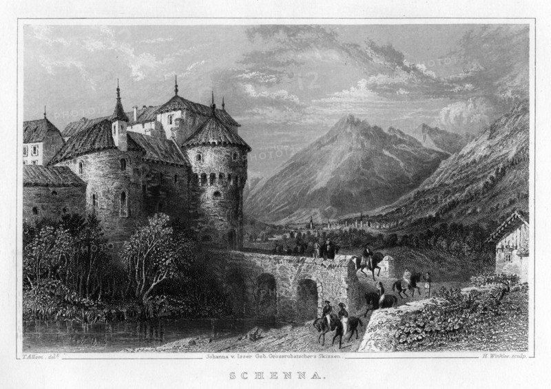 'Schenna', 19th century. Artist: H Winkles