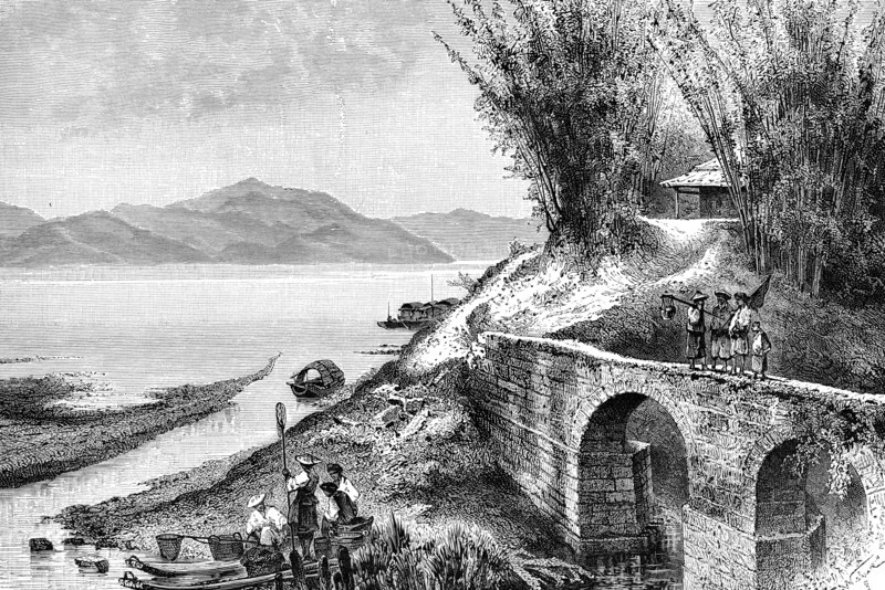 'View on the upper Yang-Tze-Kiang', c1890. Artist: Unknown