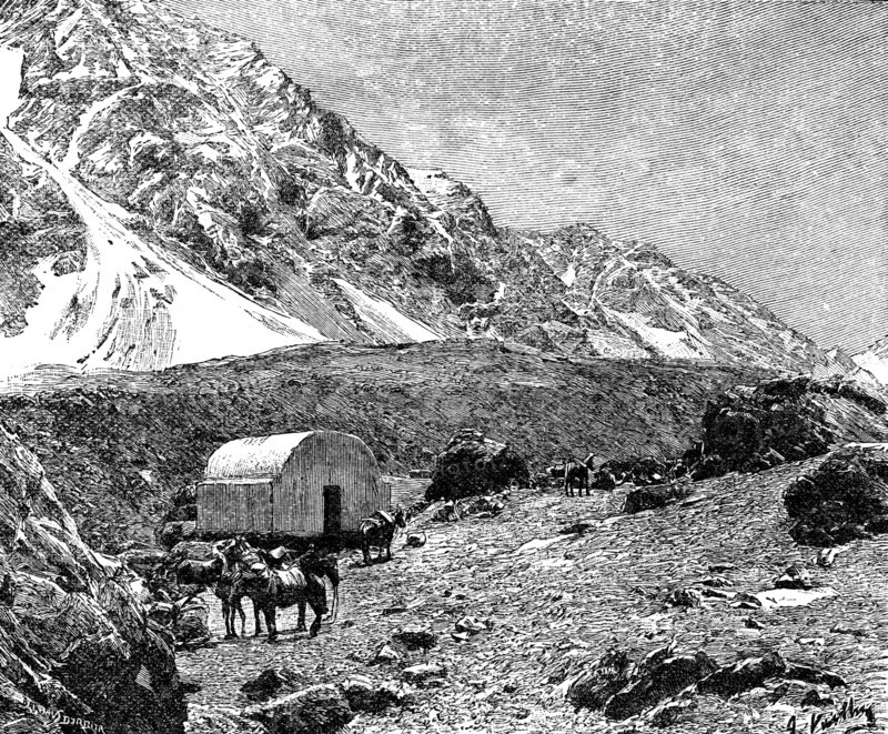 Casucha del Portillo, on the Cumbre, Chile, 1895. Artist: Unknown