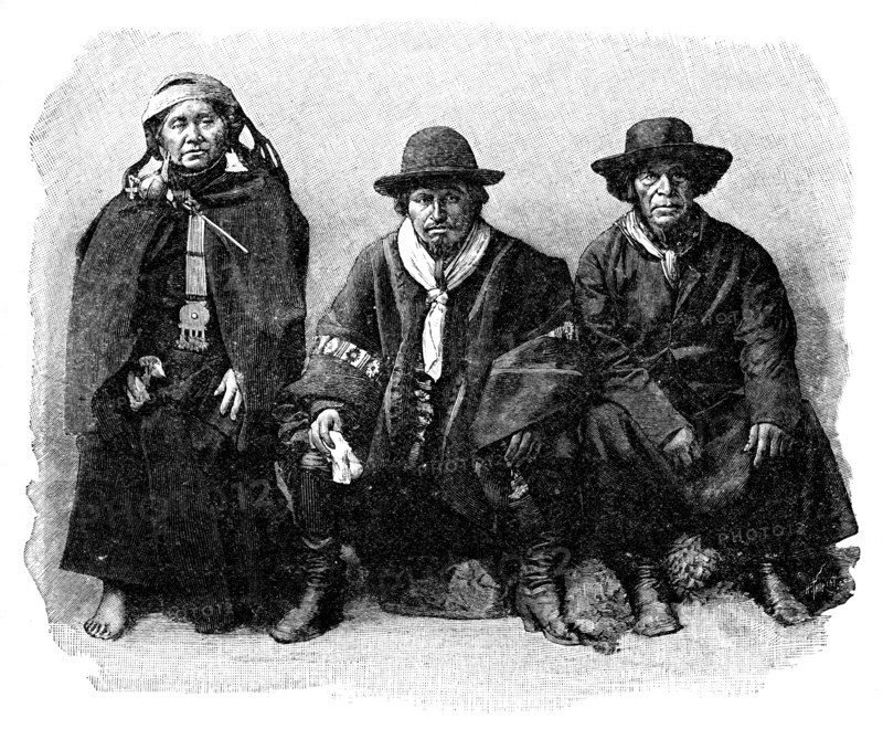 A group of Araucanians, Chile/Argentina, 1895. Artist: Unknown