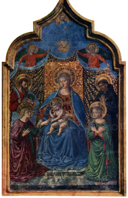 'Mystical Marriage of St Catherine', 1466 (1930).Artist: Benozzo Gozzoli