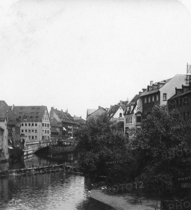 The Fleischbrucke (Meat Bridge), Nuremberg, Germany, c1900s.Artist: Wurthle & Sons
