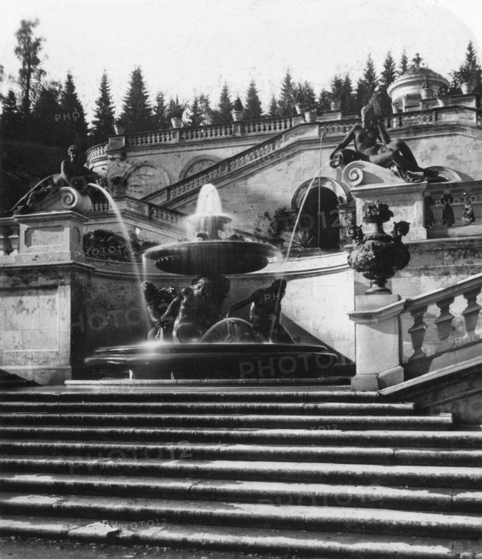 The fountain at Linderhof Palace, Bavaria, Germany, c1900s. Creator: Wurthle & Sons.