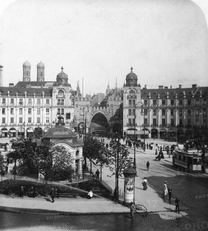 Karlsplatz, Munich, Germany, c1900s.Artist: Wurthle & Sons
