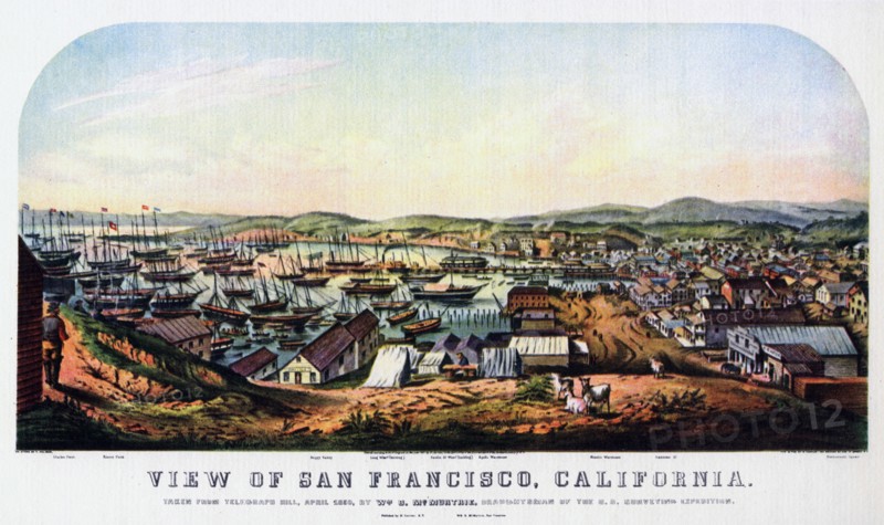 San Francisco, California, 1850 (1937).Artist: Nathaniel Currier