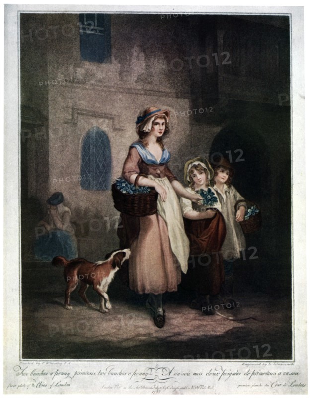 'Two Bunches a Penny, Primroses, Two Bunches a Penny', 1793, (1929). Artist: Luigi Schiavonetti