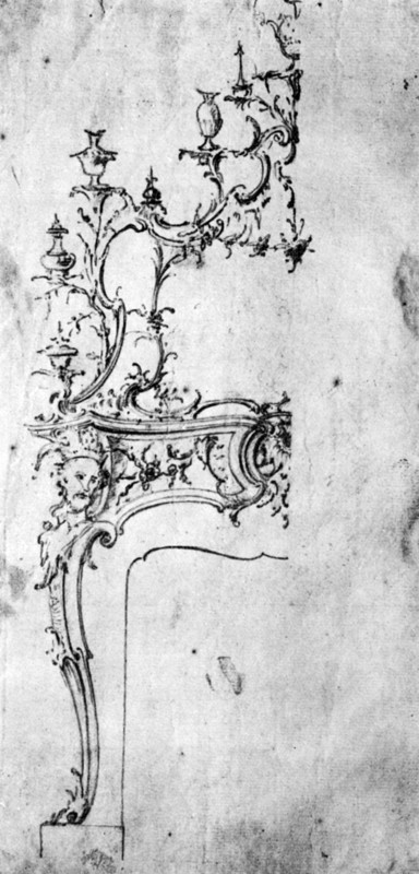 Design for a chimneypiece, 1750s, (1929). Artist: Matthias Lock
