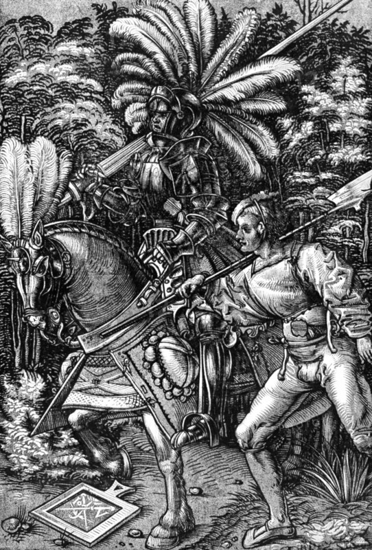 'Knight and Squire', early 16th century, (1929). Artist: Hans Wechtlin the Elder