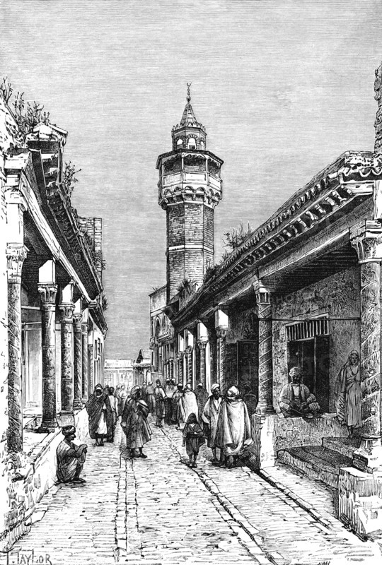 A street in the Suk district of Tunis, Tunisia, 1895. Artist: Unknown