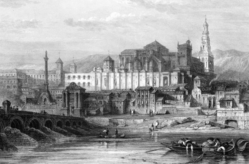 Great mosque and the dungeon of the Inquisition, Cordoba, Spain, 19th century.Artist: Thomas Higham