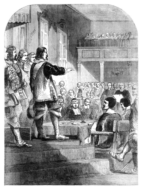 Oliver Cromwell (1599-1658) refusing to accept the crown, c1902. Artist: Unknown