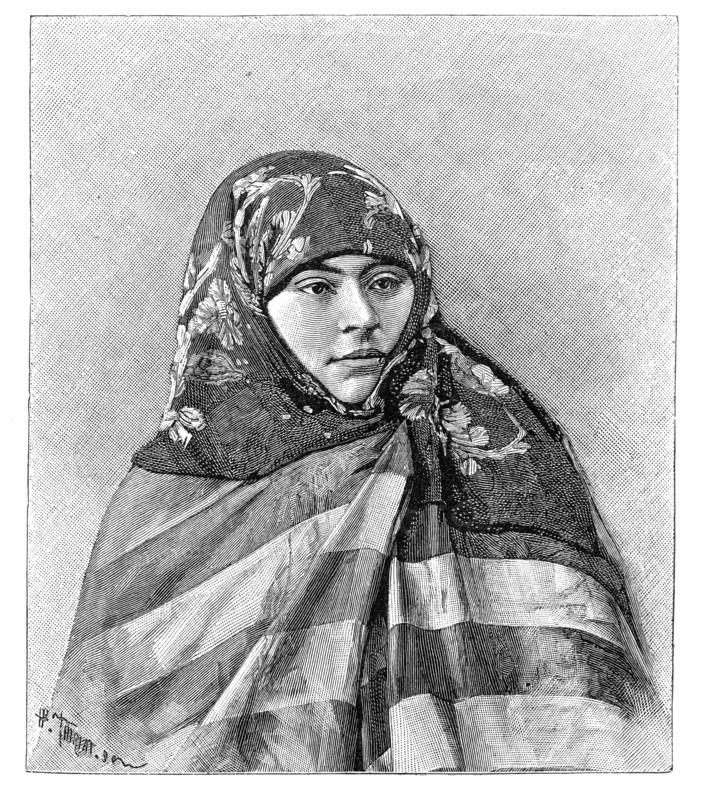 A woman of Brussa, Turkey, 1895.Artist: Henri Thiriat