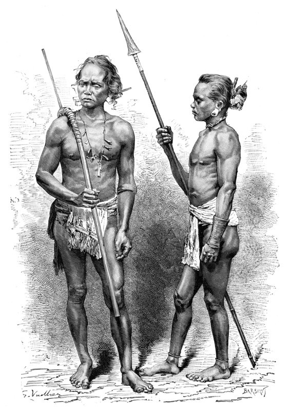 Moi people, Indonesia, 1895.Artist: Charles Barbant