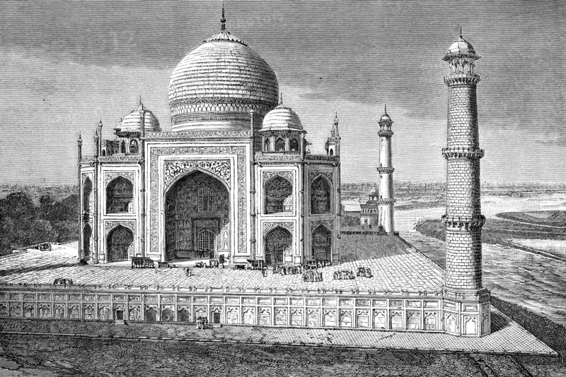 The Taj Mahal, Agra, India, 1895. Artist: Unknown