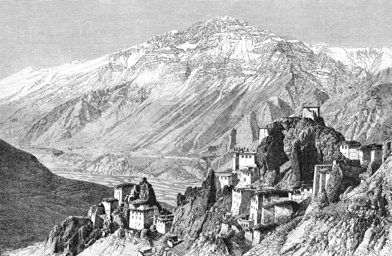 Dankar, Lahul and Spiti, India, 1895.Artist: Armand Kohl