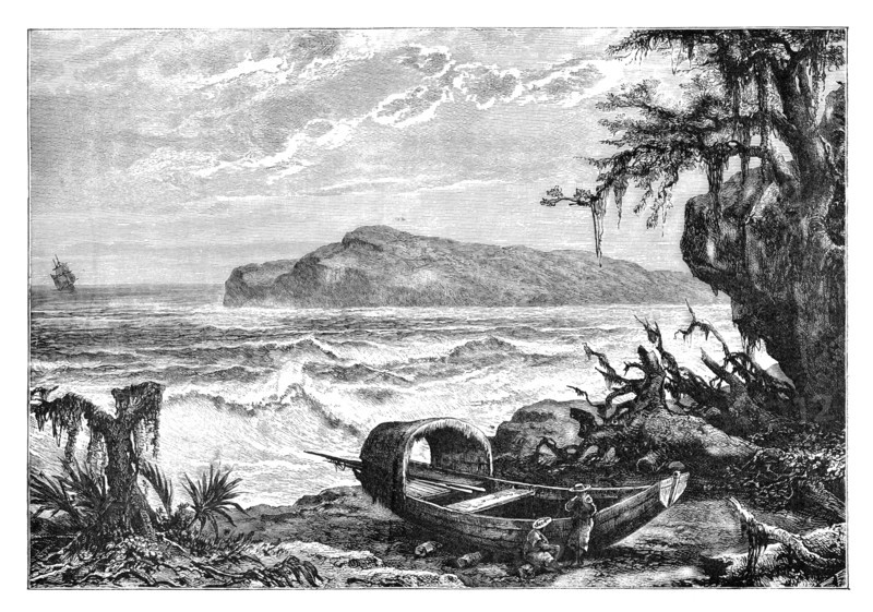 'Turtle Island, view taken at the mouth of the Three Rivers', c1890. Artist: Unknown