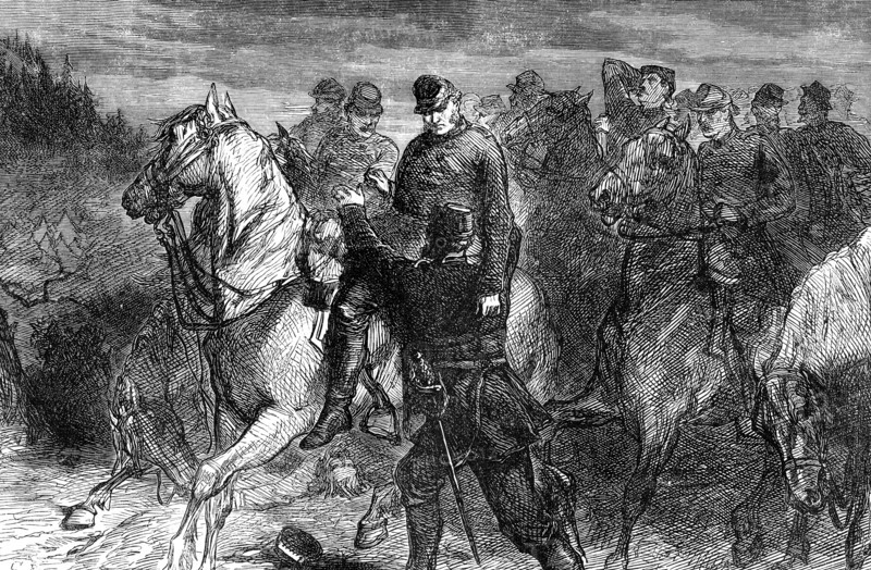 'General Jackson mortally wounded', (late 19th century). Artist: Unknown