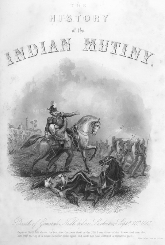Death of General Neill before Lucknow, 25th September 1857, (c1860). Artist: Unknown