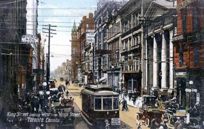 Looking west along King Street, Toronto, Canada, c1900s. Artist: Unknown