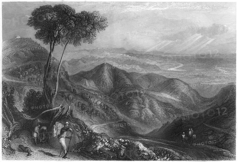 Valley of the Dhoon, Himalaya mountains, c1860. Artist: Unknown