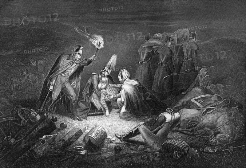 The battlefield of the Alma, night after the battle, 1854 (1857).Artist: DJ Pound