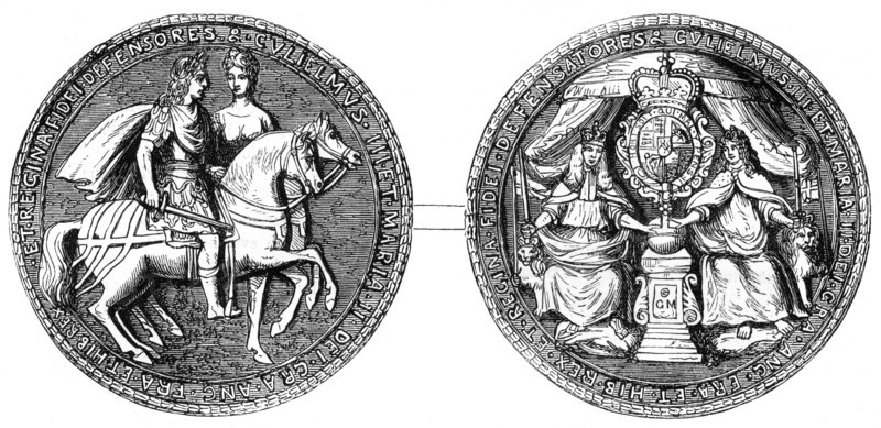 Great Seal of William and Mary, 19th century. Artist: Unknown