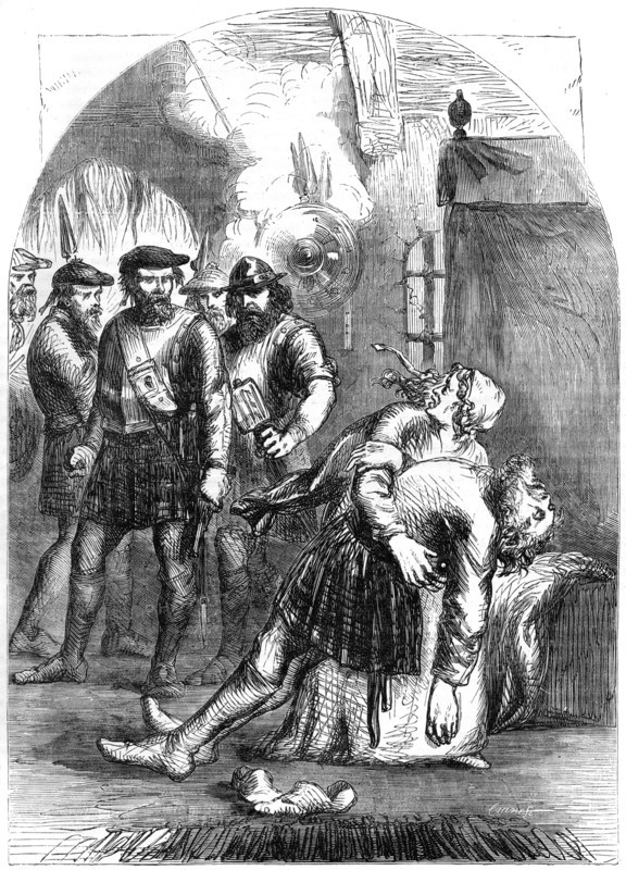 Death of Mac Ian, the massacre of Glencoe, 1692, (19th century). Artist: Unknown