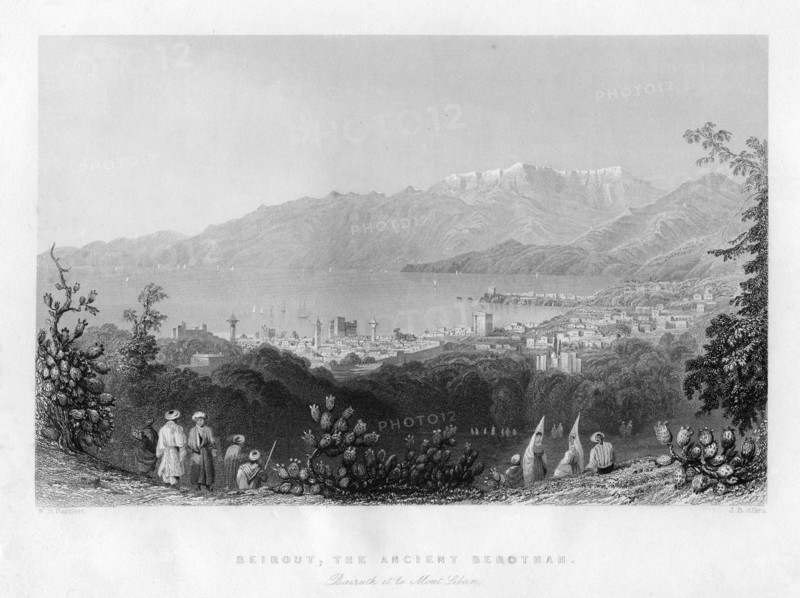 Beirout, the ancient Berothah, Syria, 1841.Artist: James B Allen