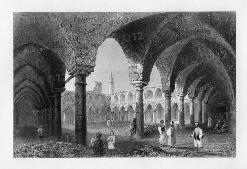 Ancient buildings in St Jean D'Acre (Acre), Israel, 1841.Artist: J Tingle