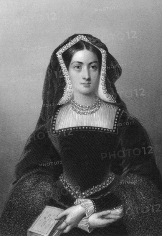 Catherine of Aragon (1485-1536), the first wife of King Henry VIII, 1851.Artist: JW Knight