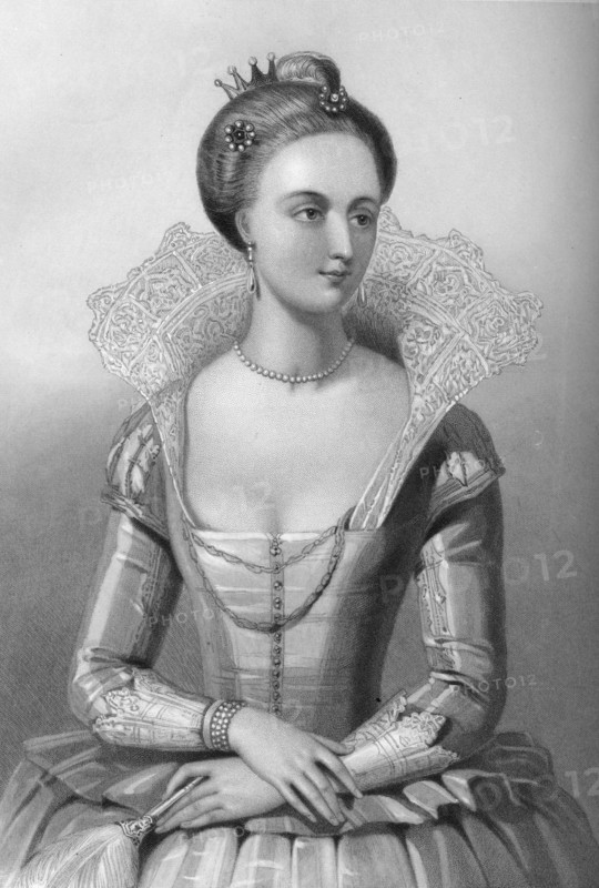 Anne of Denmark (1665-1714), queen consort of King James I, 1851.Artist: WH Mote