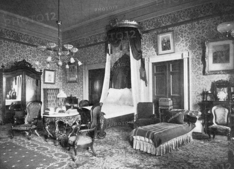 President Harrison's bedroom at the White House, Washington DC, USA, 1908. Artist: Unknown