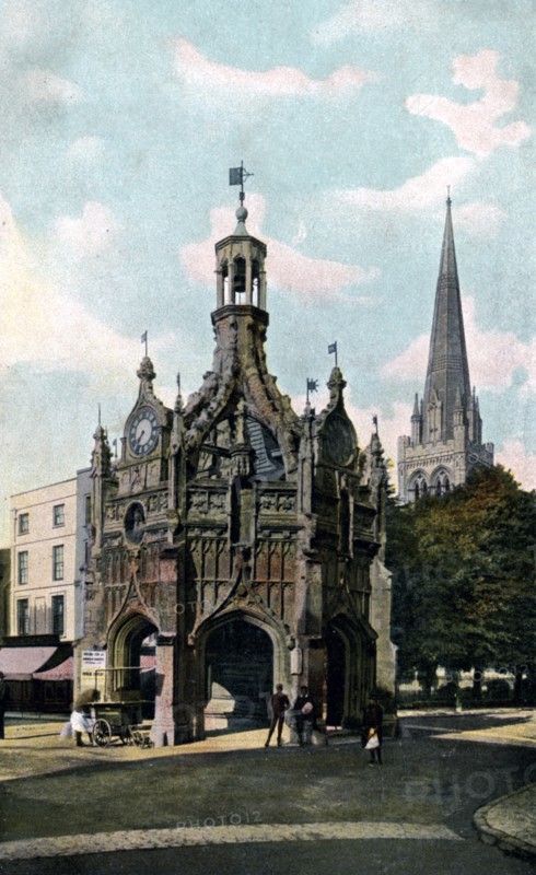 The Cross and Cathedral, Chichester, West Sussex, early 20th century. Artist: Unknown