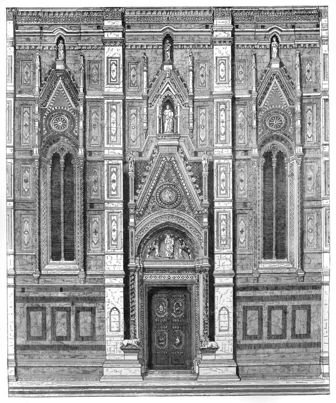 The canonical gate of the Basilica of Santa Maria del Fiore, Florence, Italy, 1882. Artist: Unknown