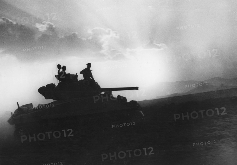 A squadron of tanks on the way to Rammacca, Sicily, 10 July 1943. Artist: Unknown