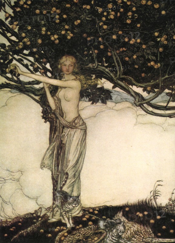 'Freia, the Fair One', c1910.Artist: Arthur Rackham