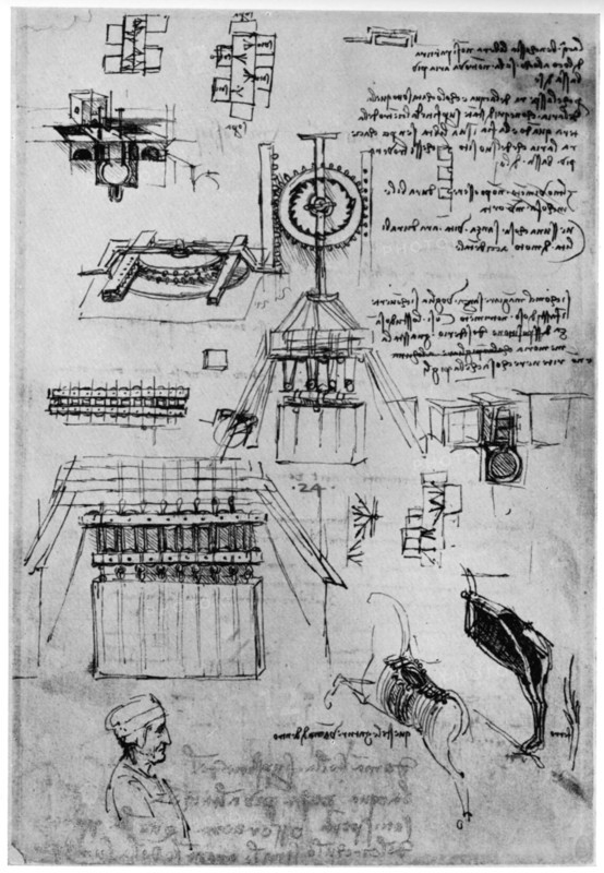 Study for the casting of the Sforza Monument, c1493 (1954). Artist: Leonardo da Vinci