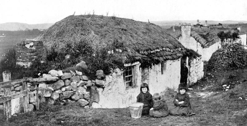 Crofters' houses, Stornoway, Lewis, Western Isles, Scotland, 1924-1926.Artist: Valentine & Sons Ltd