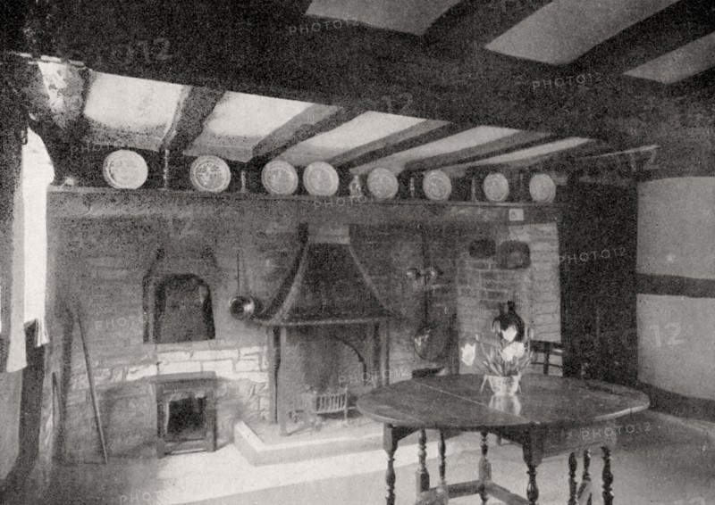 Interior of Anne Hathaway's Cottage, Stratford-upon-Avon, Warwickshire, England, 1924-1926. Artist: Unknown
