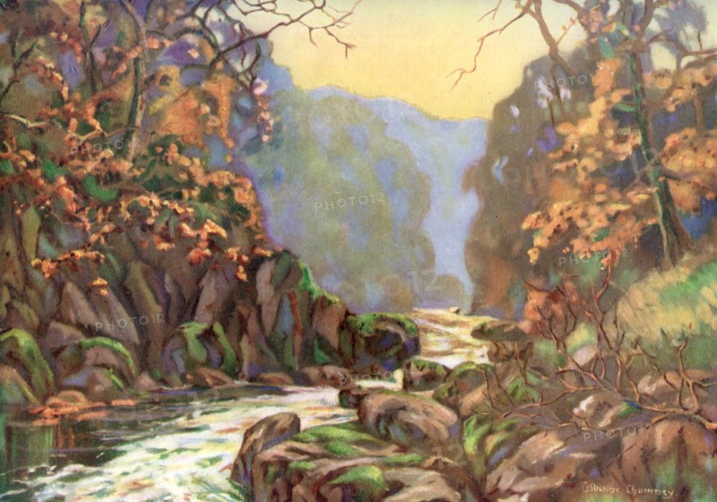 'On the Dargle, County Wicklow', Ireland, 1924-1926.Artist: Catharine Chamney