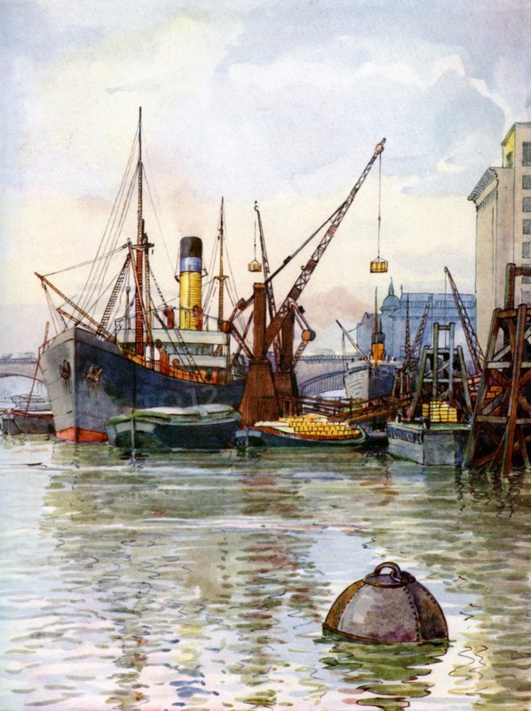 The Pool of London, 1924-1926. Artist: FP Dickinson