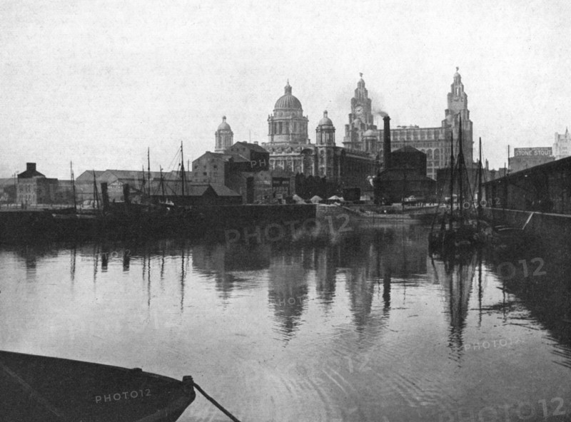 Canning Dock, Liverpool, 1924-1926. Artist: Valentine & Sons