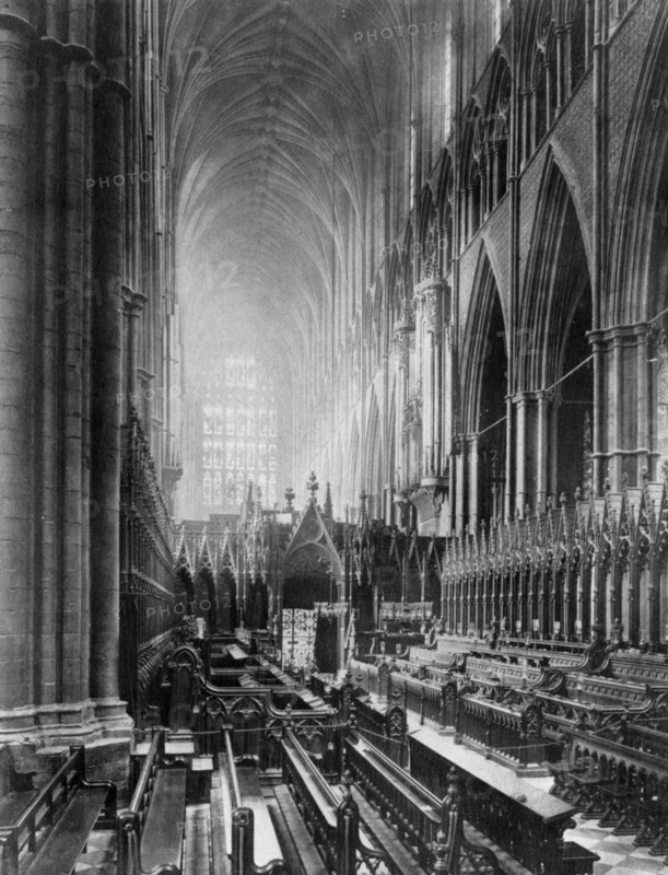Interior of Westminster Abbey, London, 1924-1926. Artist: WF Mansell