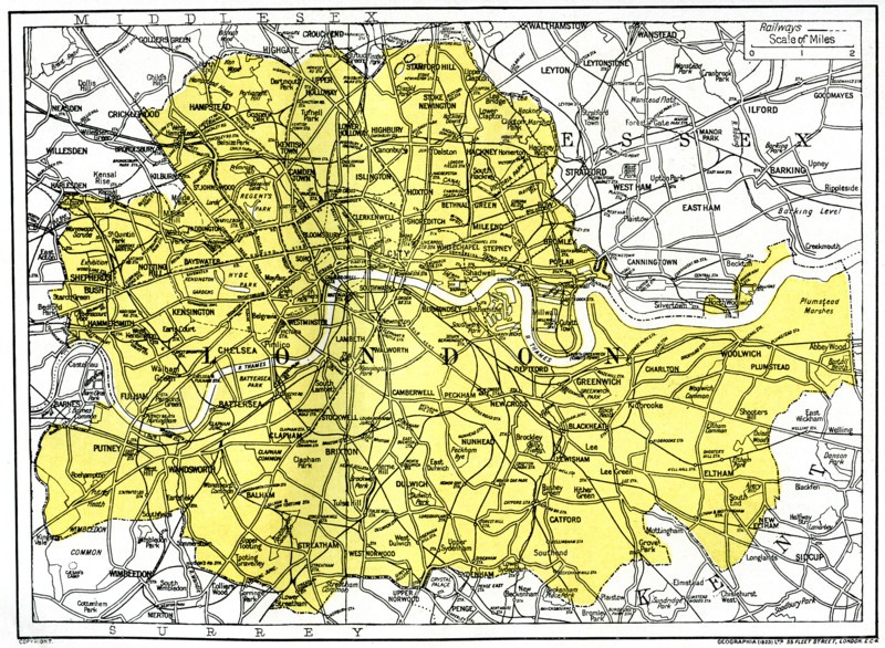 Map of London, 1924-1926. Artist: Unknown