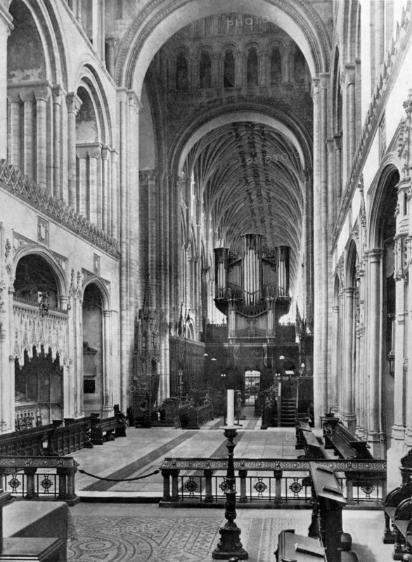 The choir, Norwich Cathedral, 1924-1926. Artist: Francis Frith & Co