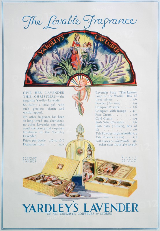 Advert for Yardley's Lavender perfume and cosmetics, 1928. Artist: Unknown