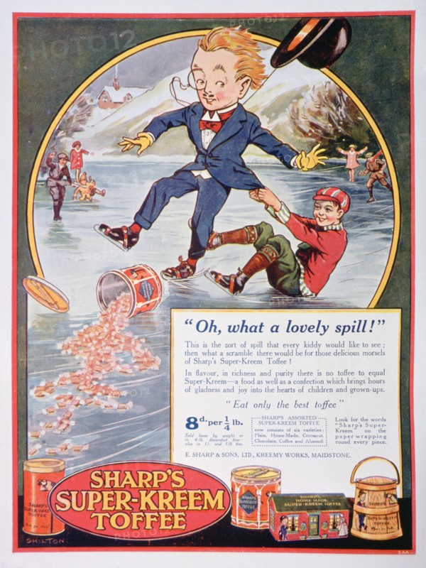 Advert for Sharp's Super-Kreem Toffee, 1923. Artist: Unknown